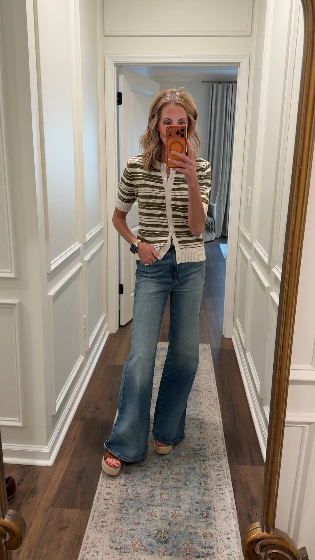 Today’s OOTD is all on sale from @Target  and all under $30 wearing a size 2 in the jeans on sale $28 wearing a size extra small and the sweater on sale $21