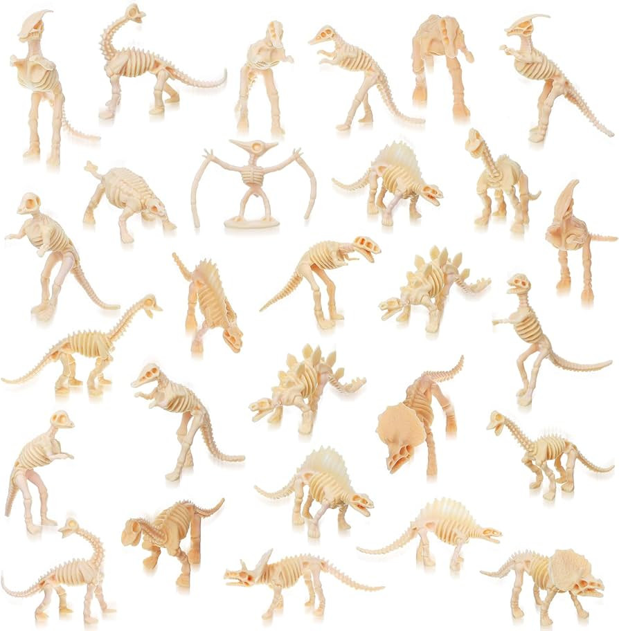 Zhanmai 60 Pieces Dinosaur Skeleton, Assorted Figures Dino Bones, Dinosaur Skeleton Toys for Scie... | Amazon (US)