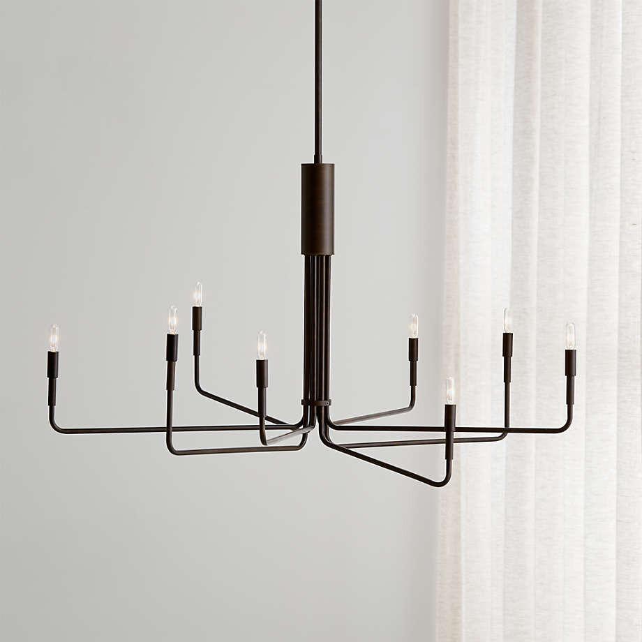 Clive Large Brass Chandelier + Reviews | Crate and Barrel | Crate & Barrel