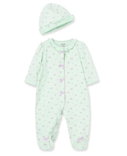Little Me Baby Clothes & Outfits - Girls One Piece Hat & Footed Sleeper Pajamas - 3 Months, Petite Rose | Amazon (US)