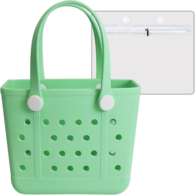 Rubber Beach Bag, Original Small Beach Tote Bag for Women, EVA Beach Bag Waterproof Sandproof | Amazon (US)