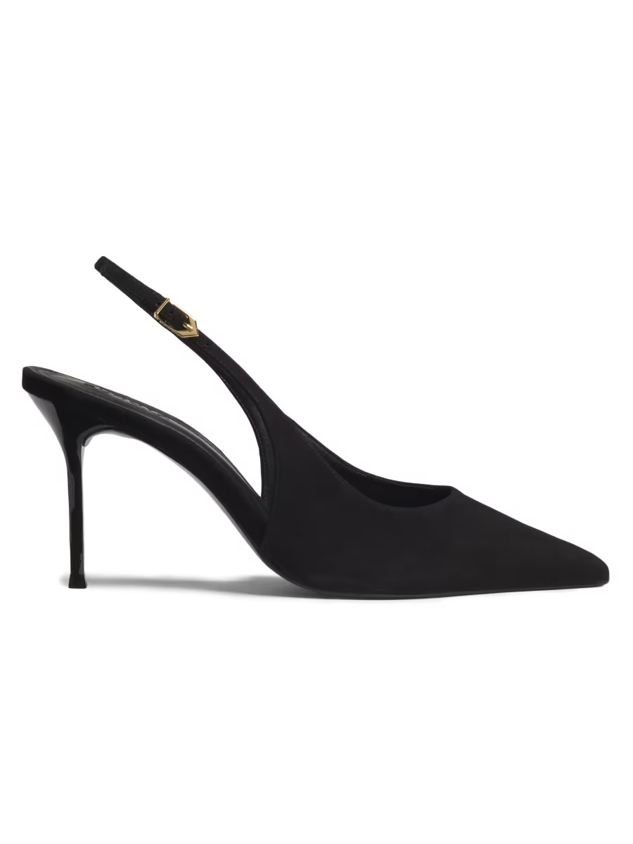 Alicia Sling 90MM Suede Slingback Pumps | Saks Fifth Avenue