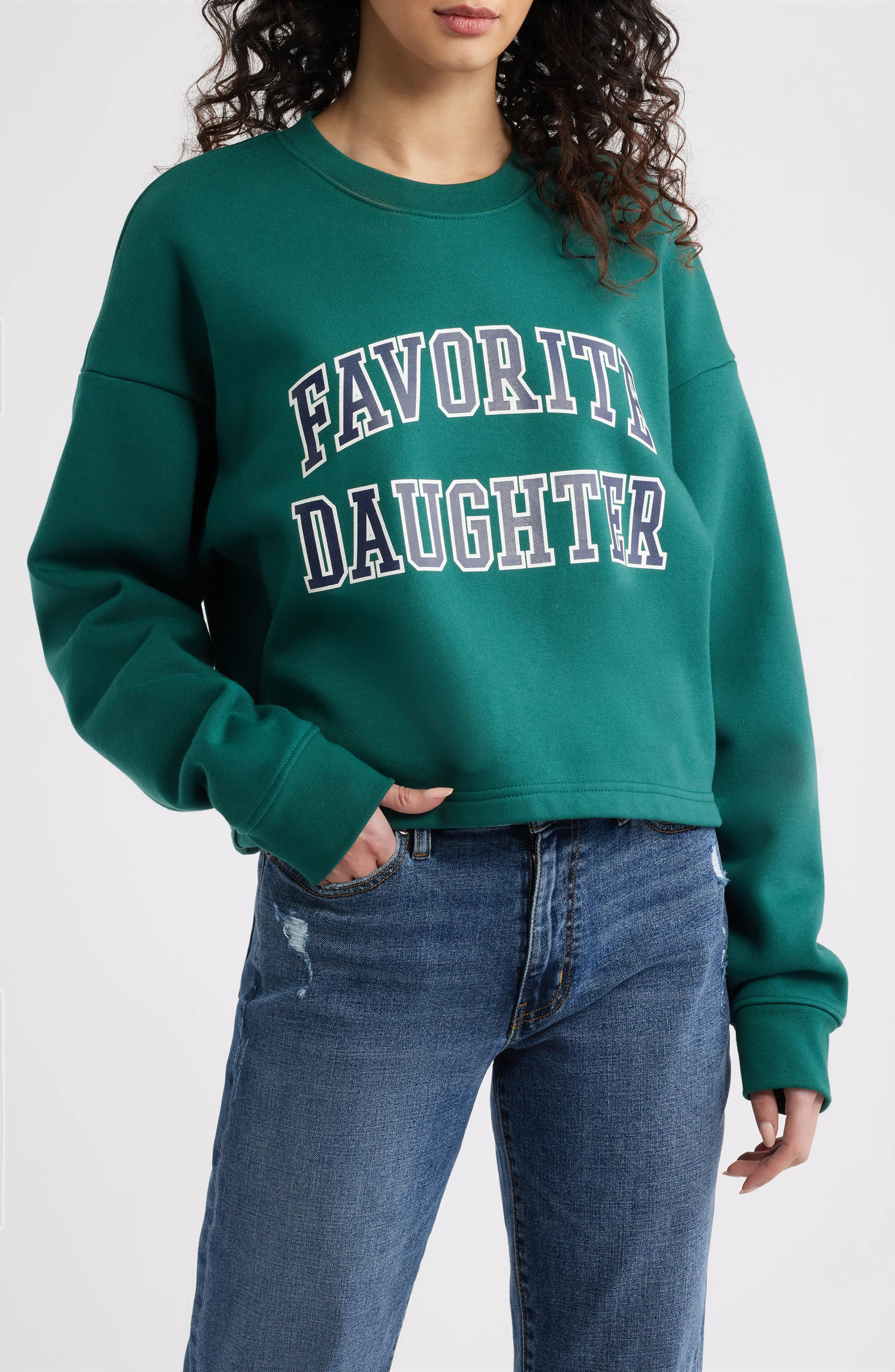 The Collegiate Logo Crop Sweatshirt (Women) | Nordstrom | Nordstrom