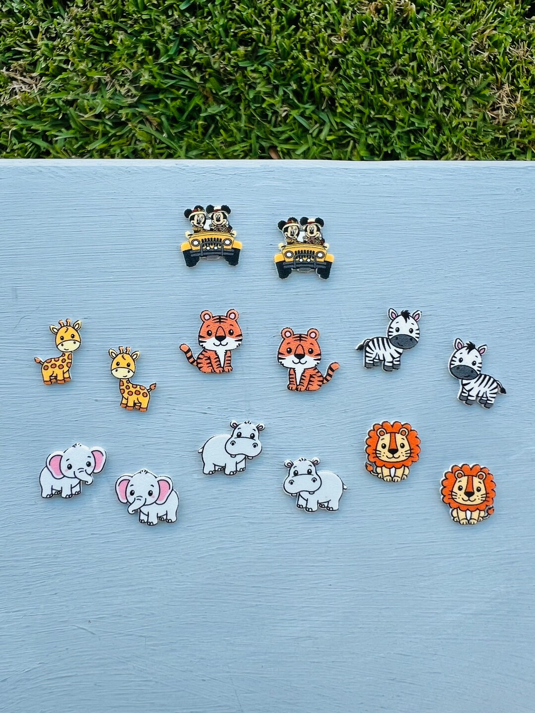 Kilimanjaro Safari Mouse Earrings/safari Animal Earrings/animal Kingdom/handmade to Order/stud Ea... | Etsy (US)