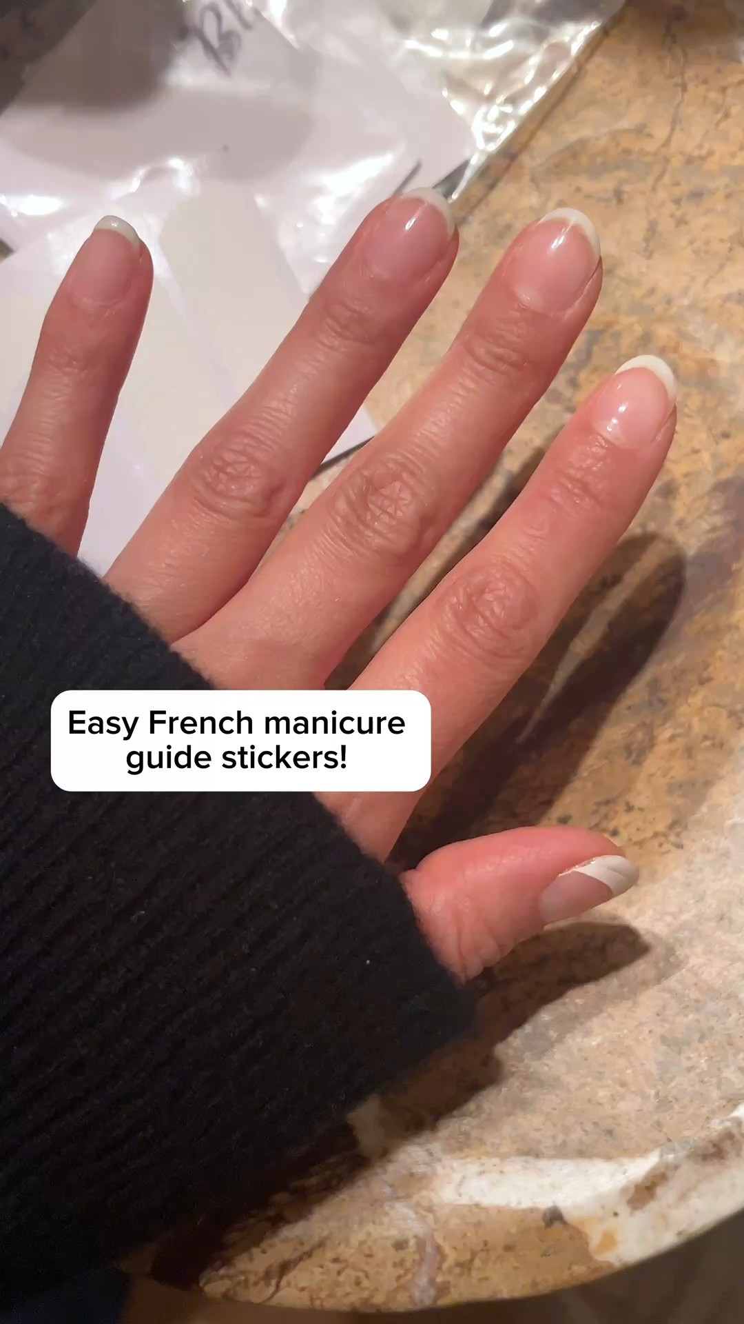These stickers will help you create an easy at home French manicure 💅🏼✨#nailpolish #manicure #frechmanicure 

#LTKValentine #LTKmomlife #LTKselfcare