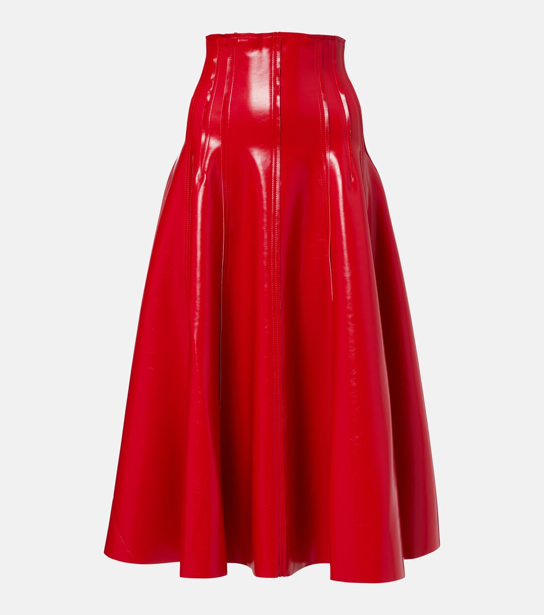Pleated faux leather midi skirt | Mytheresa (US/CA)