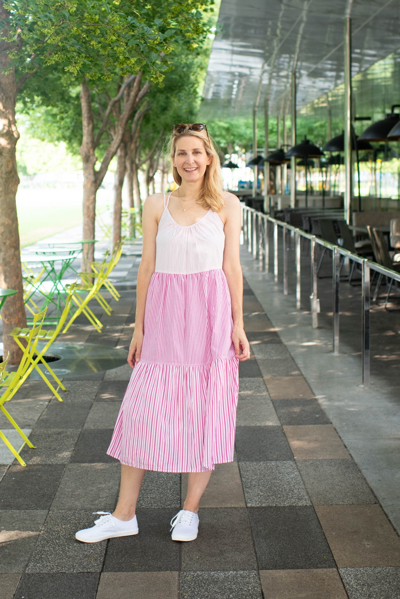 How pretty is this pink and white striped summer dress from @walmartfashion?! Easy to dress up or down! 

#walmartpartner
#walmartfashion

#LTKstyletip #LTKunder100 #LTKunder50