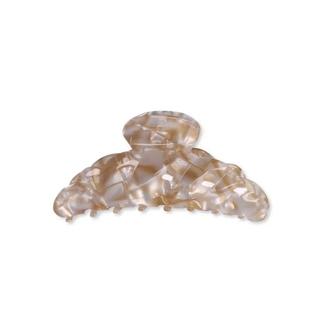 Time and Tru Women's Large Croissant Claw Clip, Ivory | Walmart (US)