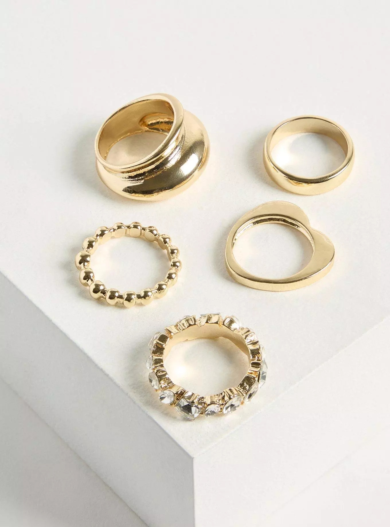 Rhinestone Heart Ring Set | Torrid (US & Canada)