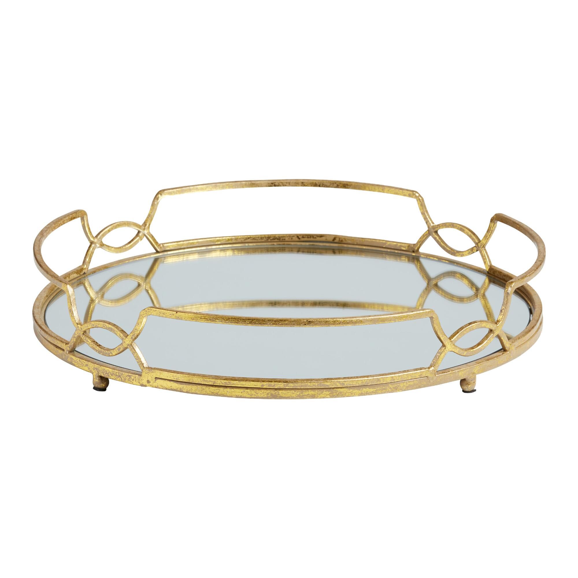Gold Mirrored Tabletop Tray - Metal by World Market | World Market