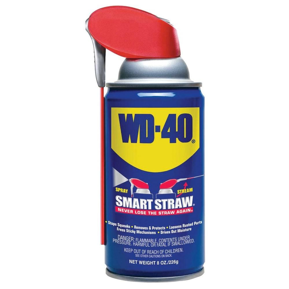 WD-40 8 oz. Multi-Use Product, Multi-Purpose Lubricant Spray with Smart Straw-110057 - The Home D... | The Home Depot
