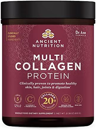 Collagen Powder Protein with Probiotics by Ancient Nutrition, Multi Collagen Protein, Unflavored,... | Amazon (US)