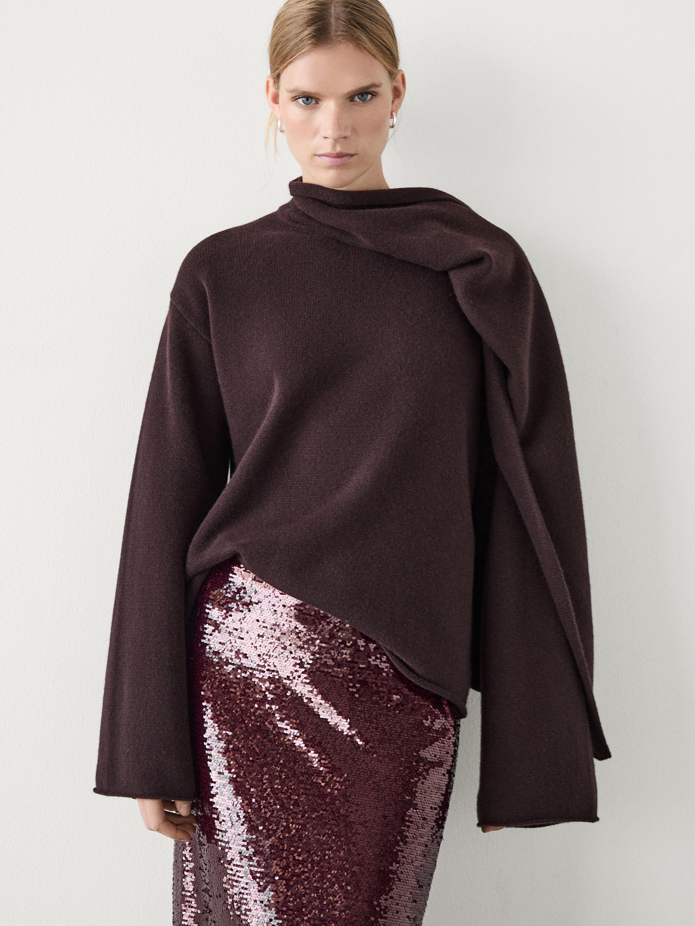 Sequinned midi skirt | Massimo Dutti US