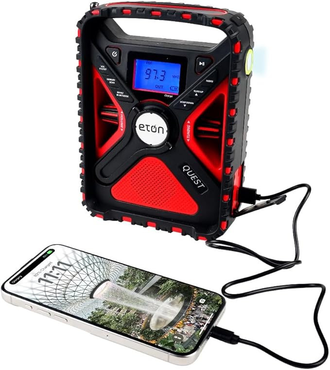 Eton Quest Hand Crank NOAA Weather Radio, All Band Emergency Radio, AM/FM Shortwave Storm Radio, ... | Amazon (US)