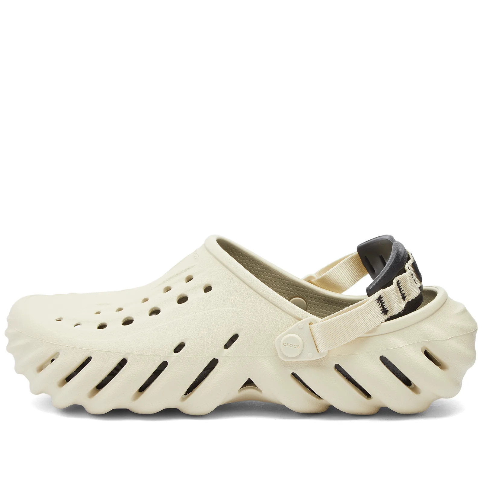 Crocs Echo Clog in Bone/Black, Size UK 6 | END. Clothing