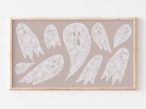 Samsung Frame TV Art  Ghost Halloween Art  Neutral  Modern - Etsy | Etsy (US)