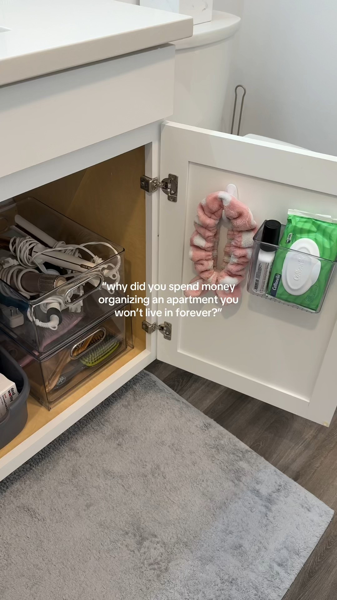 Bathroom organization 🤍 #walmart #thehomeedit #thecontainerstore 

#LTKHome