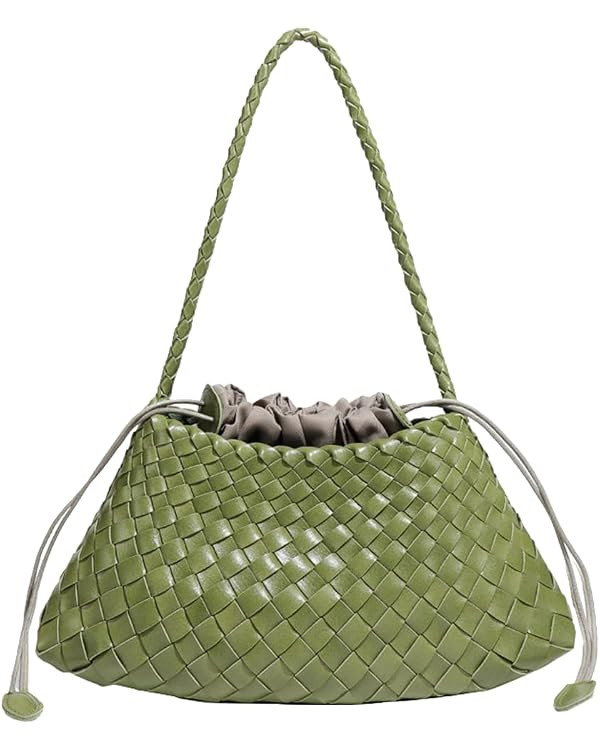 Woven Hobo Bags for Women Suede Woven Tote Bag Trendy Bucket Purse Underarm Shoulder Bag Vintage ... | Amazon (US)
