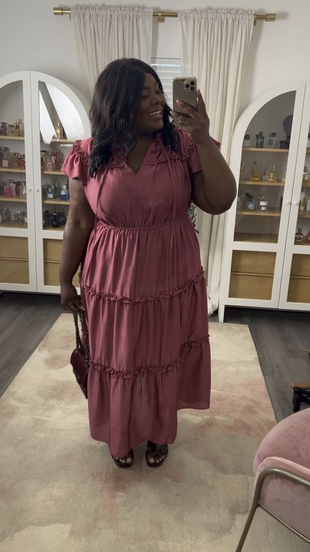 What I wore today! This dress is from Walmart and such a great buy. This Colorway is only available in a 16 but they have a Sage green that is beautiful and on sale. 

#plussizefashion #walmartfashiom #plussizefalldresses #fallfashion 

#LTKplussize #LTKfindsunder50 #LTKsalealert