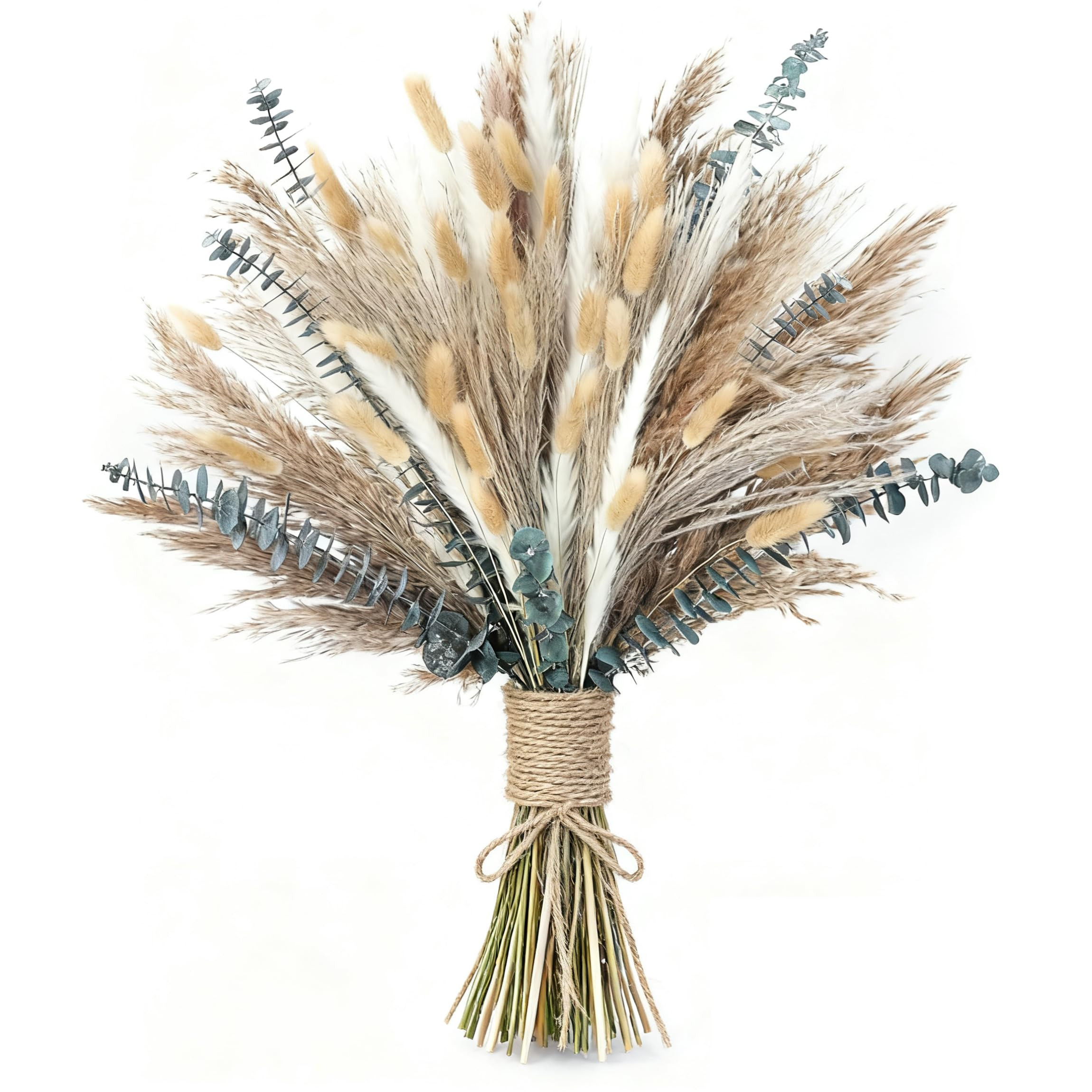 120 PCS Dried Pampas Grass, Dried Flowers, Reed Grass Bouquet for Bohemian Flowers Home Table Wed... | Amazon (US)