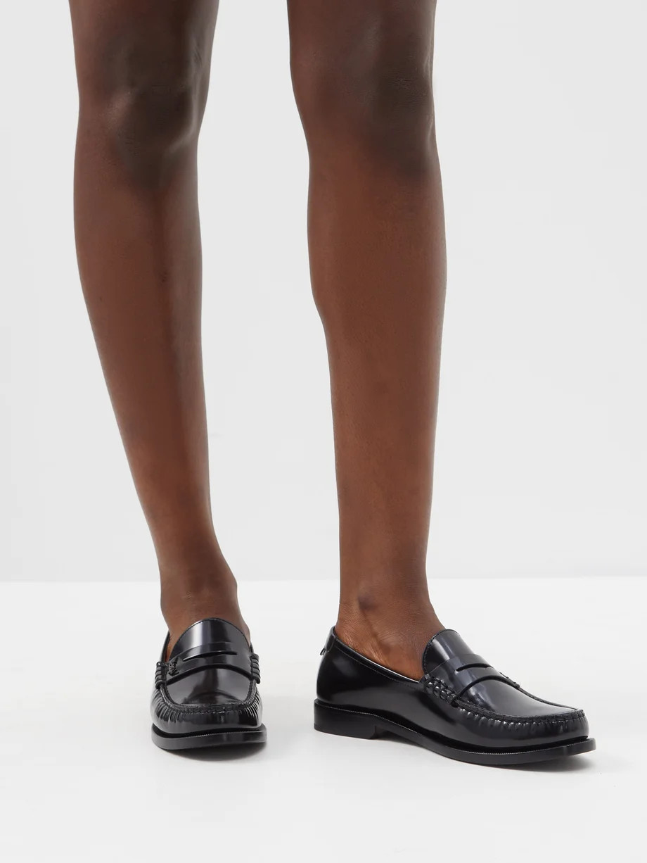 Le Loafer leather penny loafers | Saint Laurent | Matches (UK)