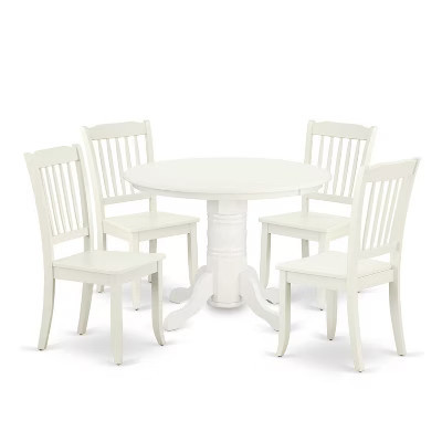 Vintage Dining Set - 5 Piece Round Table & Chair Set - Cozy Kitchen Table for 4 - Farmhouse Style Dining Room Furniture | Target