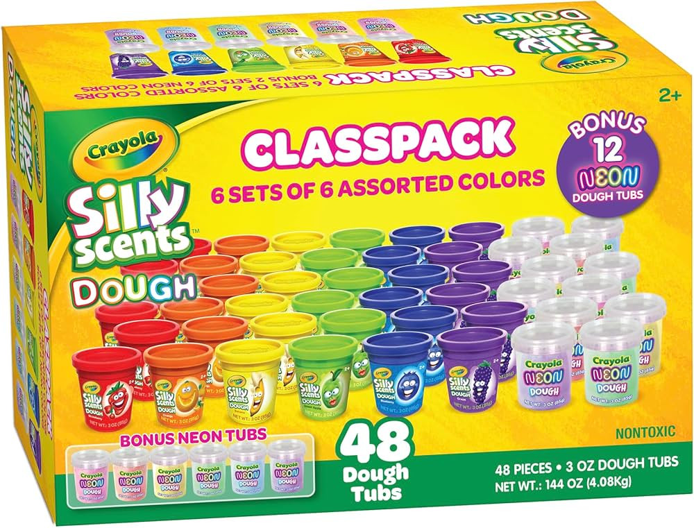 Crayola Dough Silly Scents | Playdough Bulk Pack for Teacher Supplies | Classroom or Preschool | ... | Amazon (US)