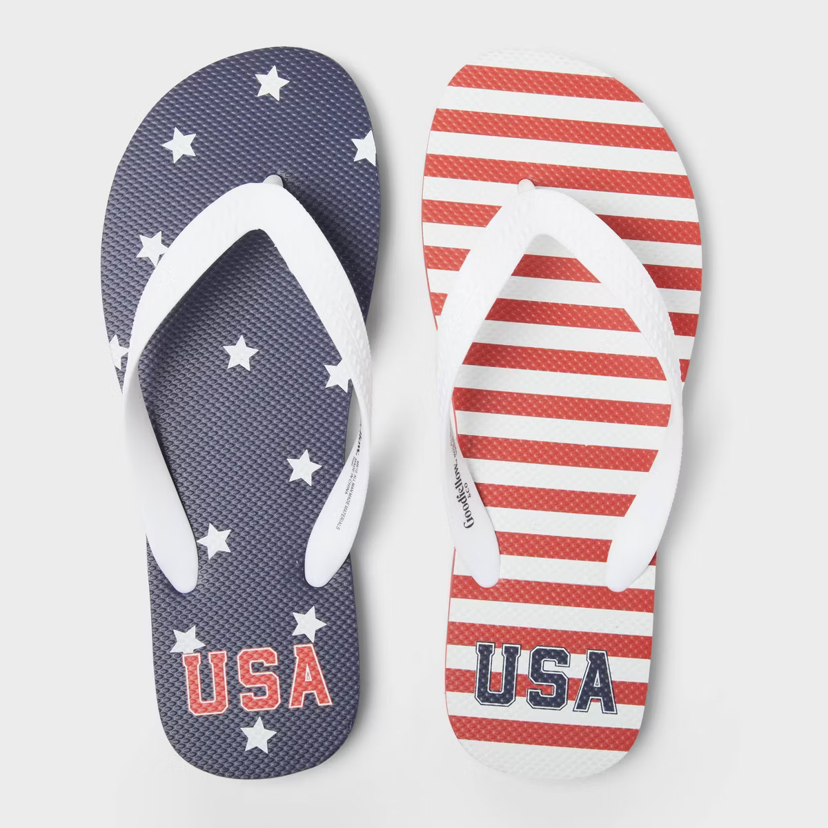 Men's Brent Americana Flip Flop Sandals - Goodfellow & Co™ Red/White | Target