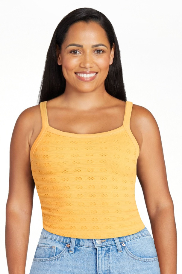 No Boundaries Cropped Seamless Tank Top, Women's XXS-XXL | Walmart (US)