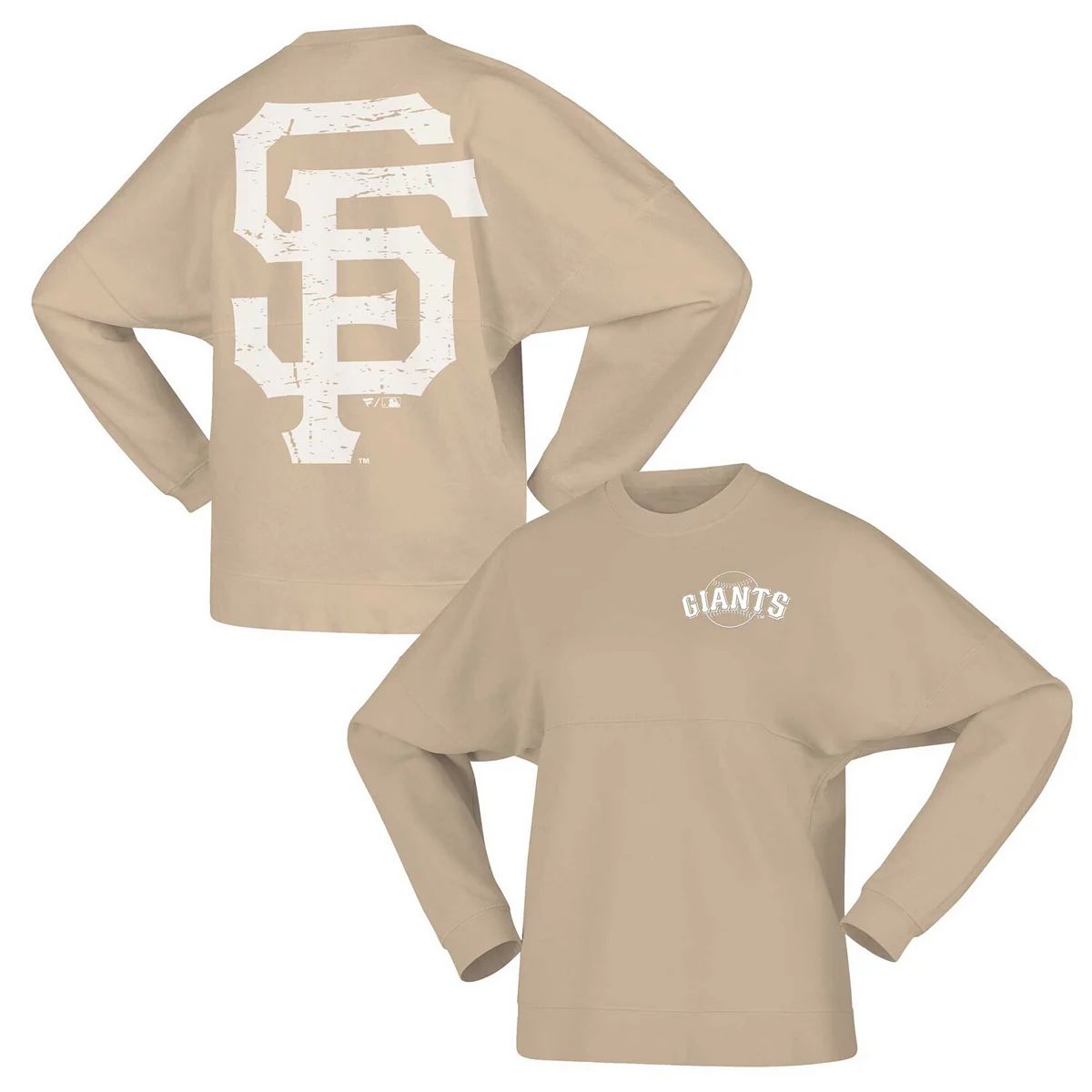 Women's Spirit Jersey Tan San Francisco Giants Branded Fleece Pullover Sweatshirt | Kohl's
