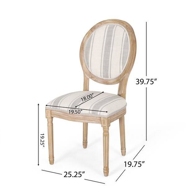 Phinnaeus French Country Dining Chairs (Set of 4) by Christopher Knight Home - Light Beige with B... | Bed Bath & Beyond