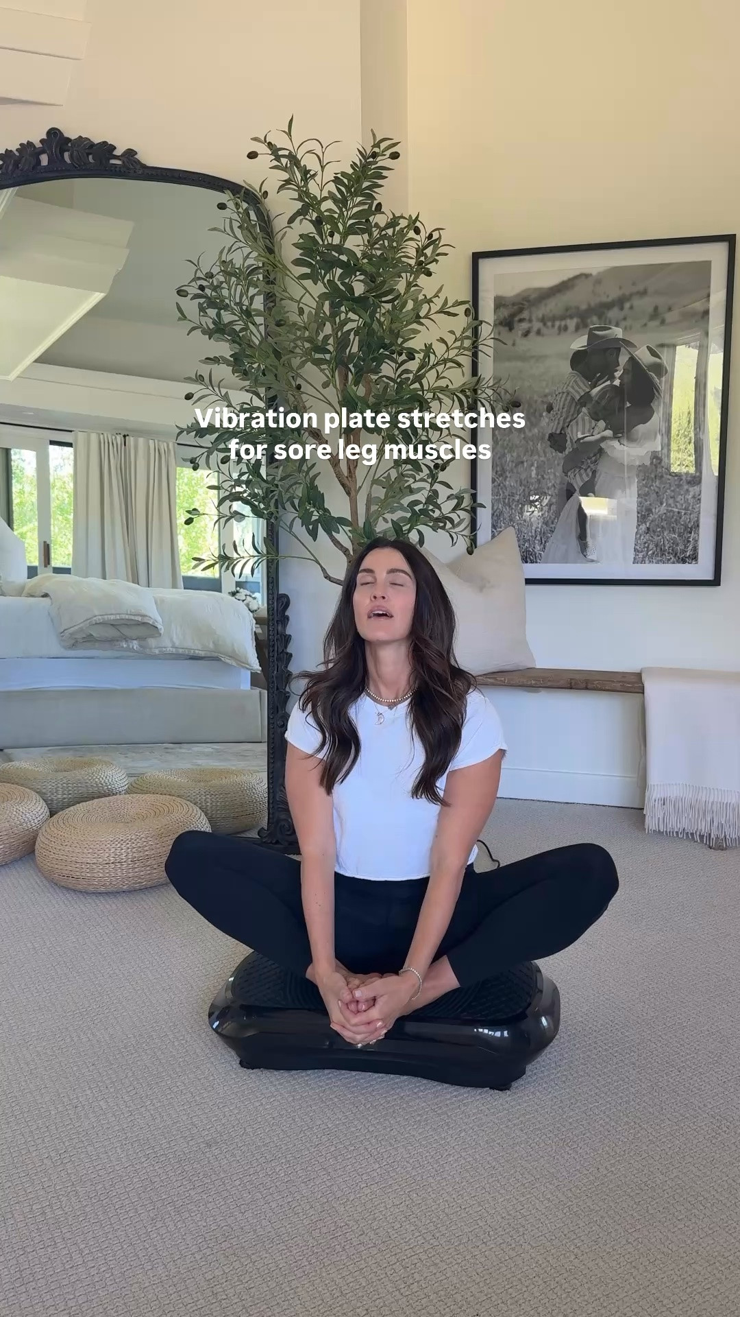 Sore legs after leg day?👯‍♀️ Shake it out on the vibration plate!
These gentle stretches boost circulation, release tight muscles, and speed up recovery — all while the vibes do the heavy lifting!
Moves in this Reel👇🏻
• Butterfly
• Figure Four
• Low Lunge
• Lay Down 
• Forward Fold
Just 5-10 minutes and your legs will thank you! Perfect for post-workout relief or anytime you’re feeling stiff.
Who else is obsessed with their vibration plate for recovery? Save this for your next sore day & tag a friend who needs it!👯‍♀️

#LTKselfcare #LTKfitnessgoals #LTKActive