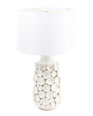 27in Ceramic Textured Circles Table Lamp | Marshalls