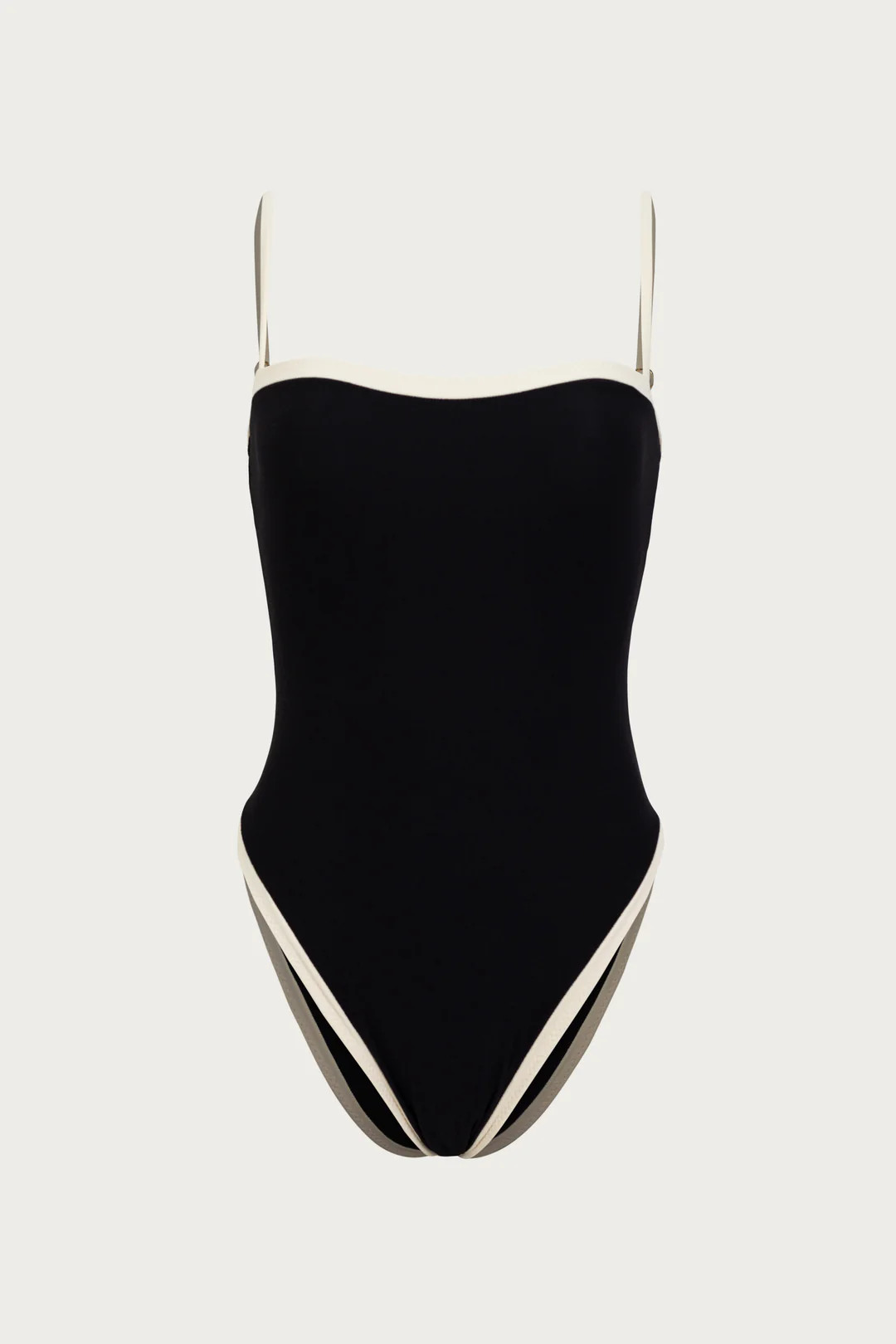 Colorblock One Piece (Faux Suede Black/Cream) | SAME