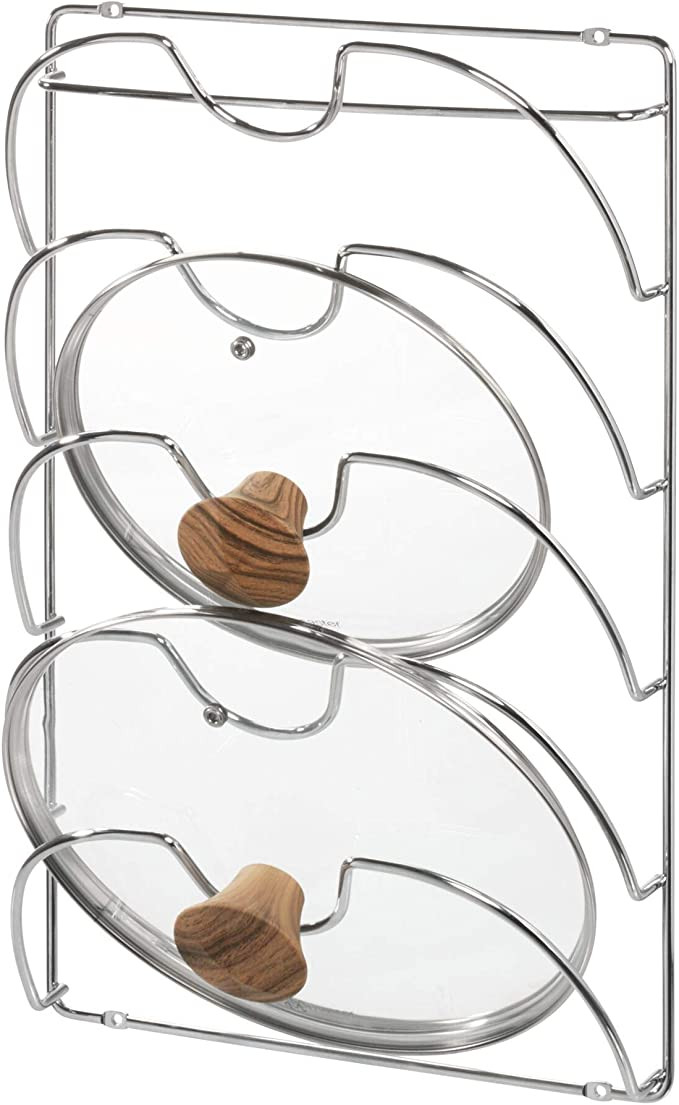 iDesign Classico Kitchen Cabinet Storage Rack for Pot, Pan Lids, 10.80" L x 3.83" W x 16.76" H, C... | Amazon (US)