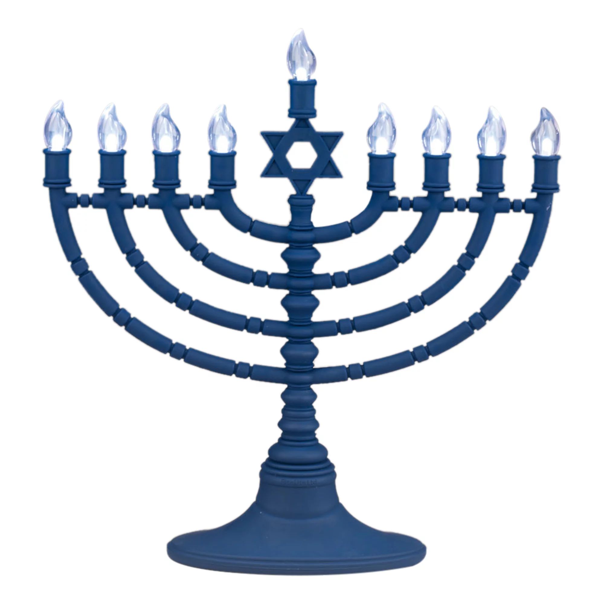 11.5-Inch Blue Star of David Hanukkah Menorah LED Bulbs | Walmart (US)