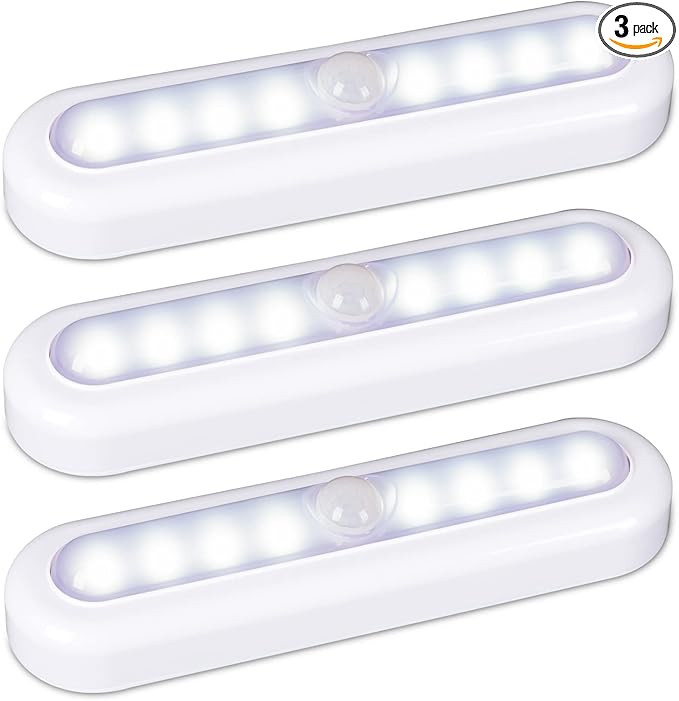 STAR-SPANGLED 3 Pack 7” Motion Sensor Lights Indoor Battery Operated, Stick on LED Light for Cl... | Amazon (US)