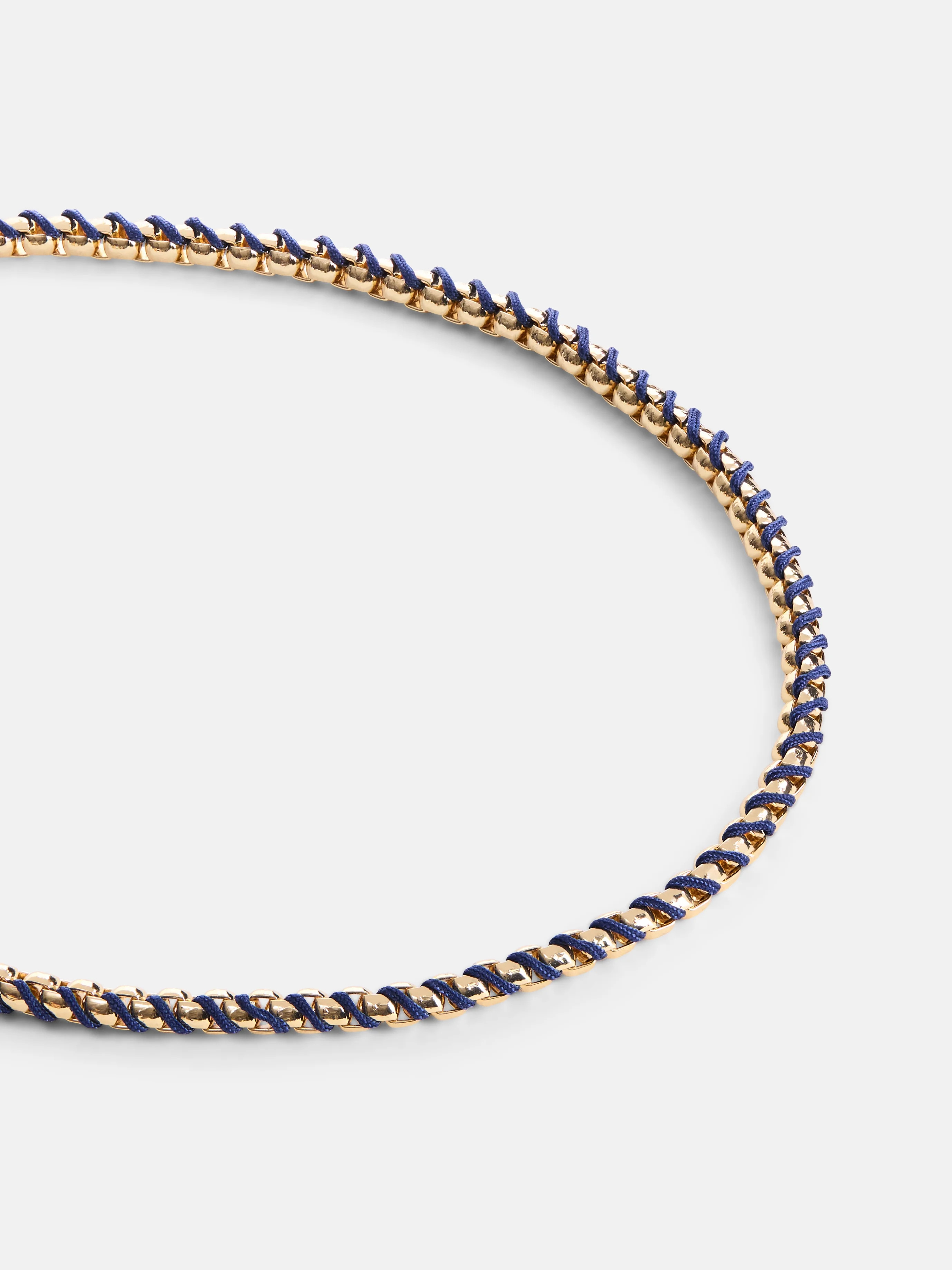 Free Assembly Women s Gold-Tone and Navy Cord Chain Necklace 16 + 3 Extender | Walmart (US)