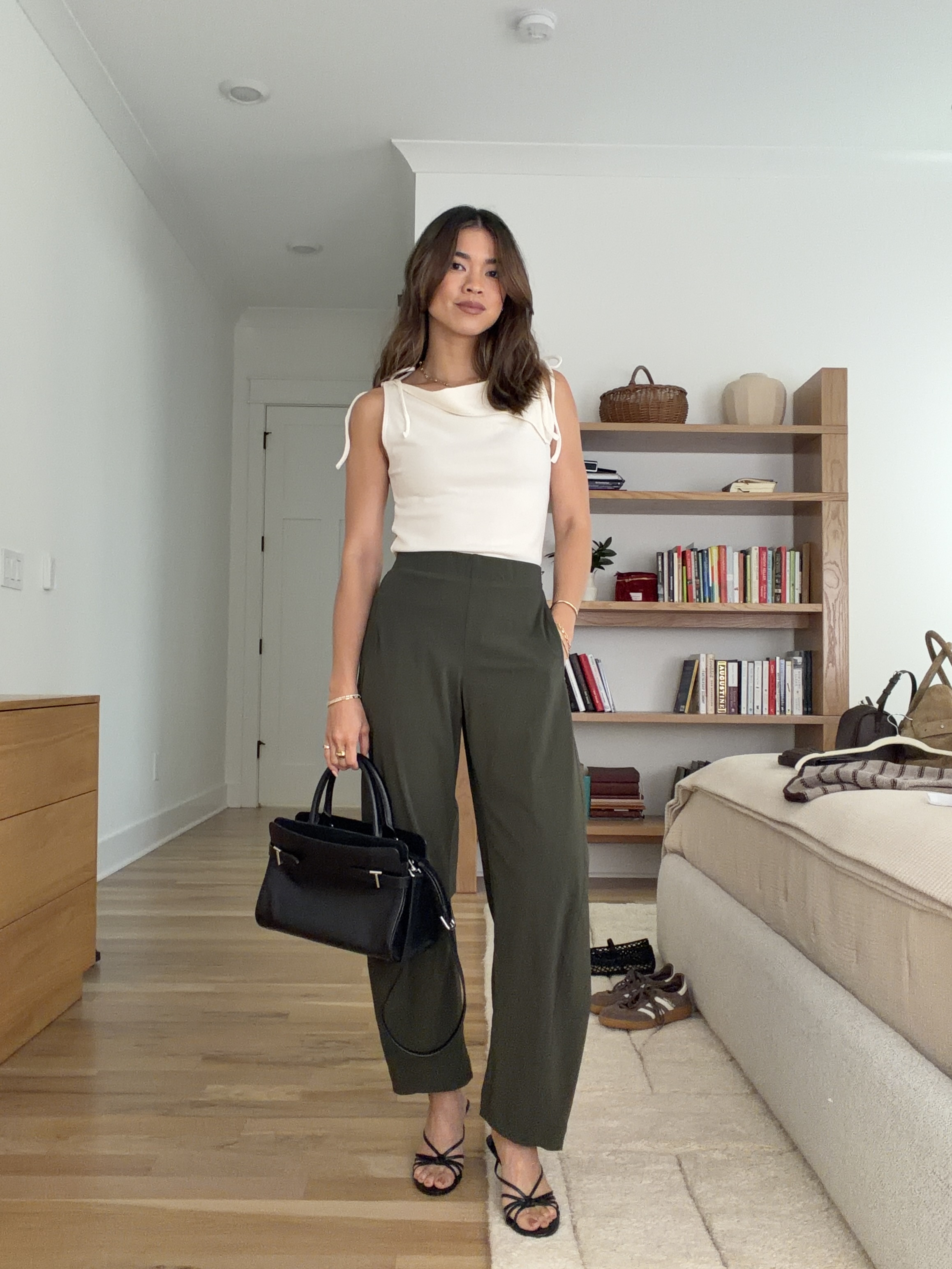 Dressing up my favorite pants from @Ruti. I got the regular length and I think they are a perfect fit!

Sizing info: 
-Ruti The On The Loose Work Pants (Size 0 regular in Verdant) 
-Reformation Emma Knit Top (XS in Fior Di Latte)

green pants, petite pants, green petite pants, fall pants, summer pants, barrel pants, summer outfit, fall outfit, vacation outfit, travel outfit, best petite pants, petite barrel pants, comfy pants, viral barrel pants, fall style, petite fall style, fall top, heels, black heels

#LTKootd #LTKSeasonal #LTKPetite