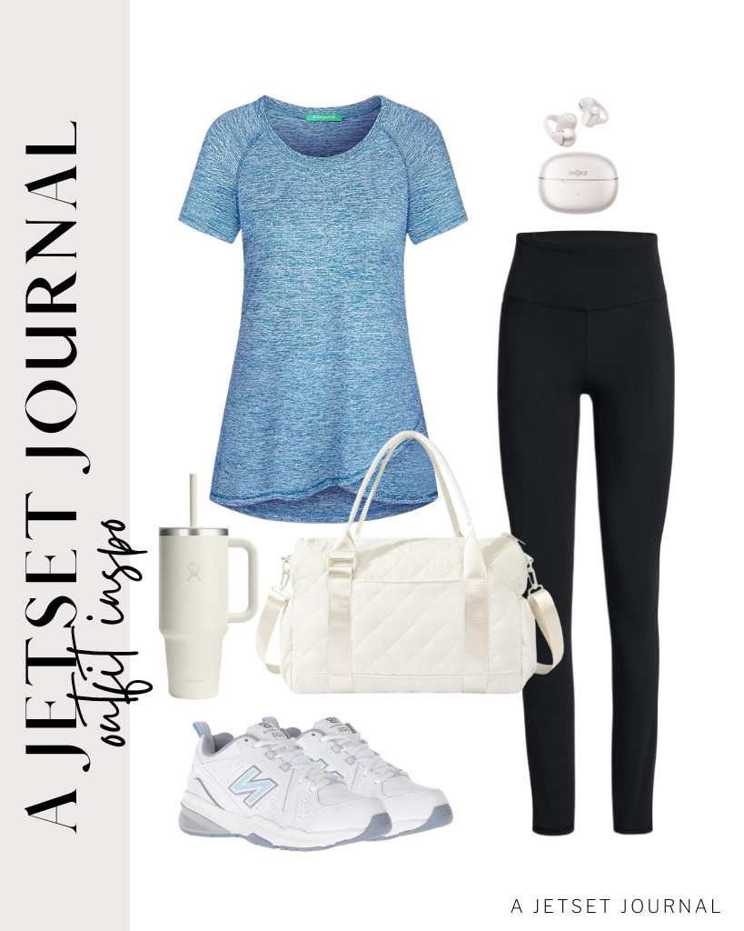 I love the color of this top with an irregular hem from Kimmery. It goes well with SINOPHANT high-waisted leggings and New Balance cross-trainer sneakers. Finish this look with SHOKZ earbuds and the matching quilted duffel bag.

#LTKSeasonal #LTKSaleAlert #LTKTravel
 

 