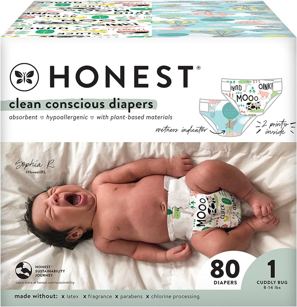 The Honest Company Clean Conscious Diapers | Plant-Based, Sustainable | Above It All + Barnyard B... | Amazon (US)