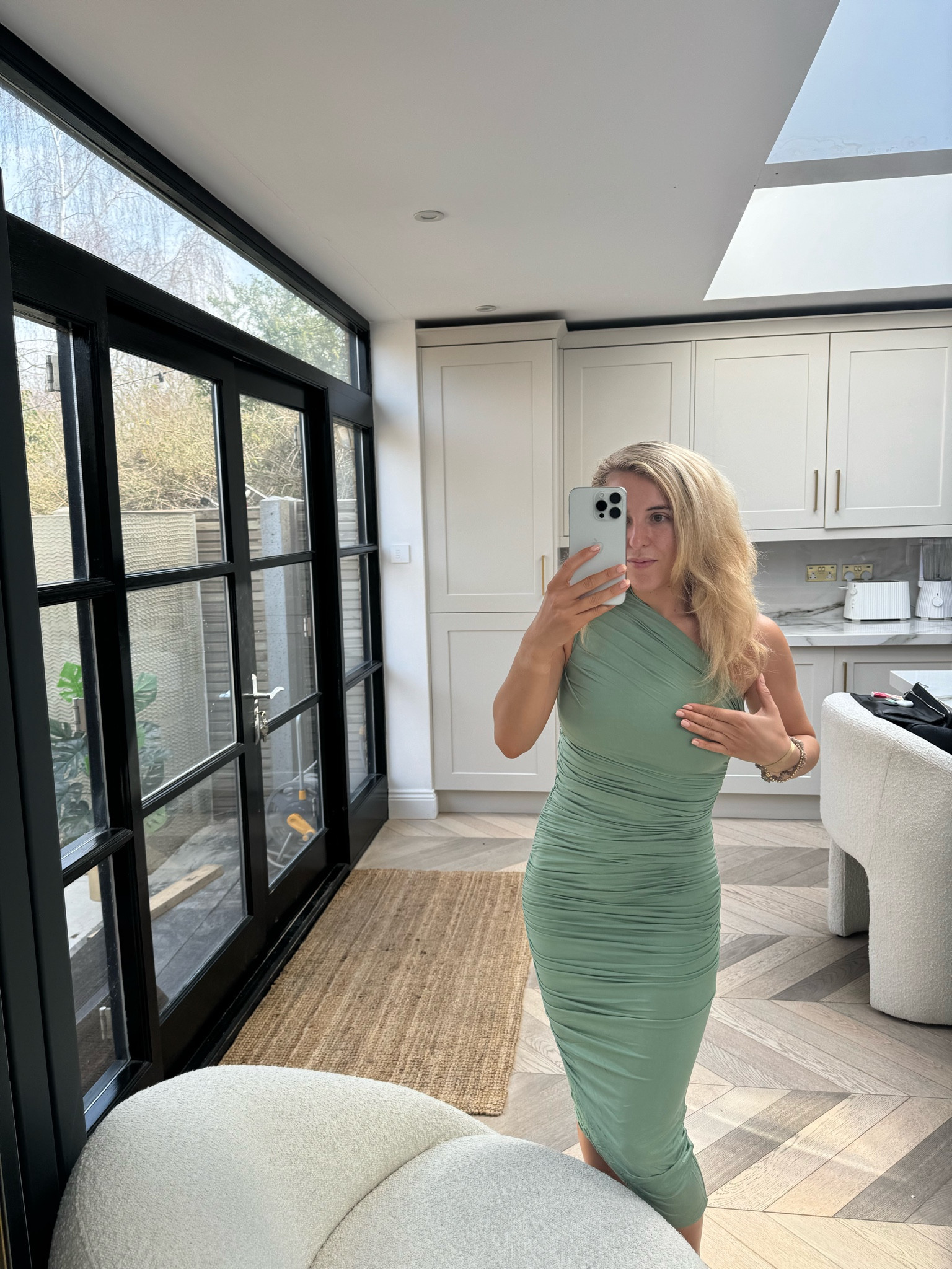 The ultimate wedding guest dress - slinky dress - one shoulder dress - ruched dress - green dress - asymmetric dress - wedding guest outfit - body con dress 

#LTKeurope #LTKfindsunder100 #LTKwedding