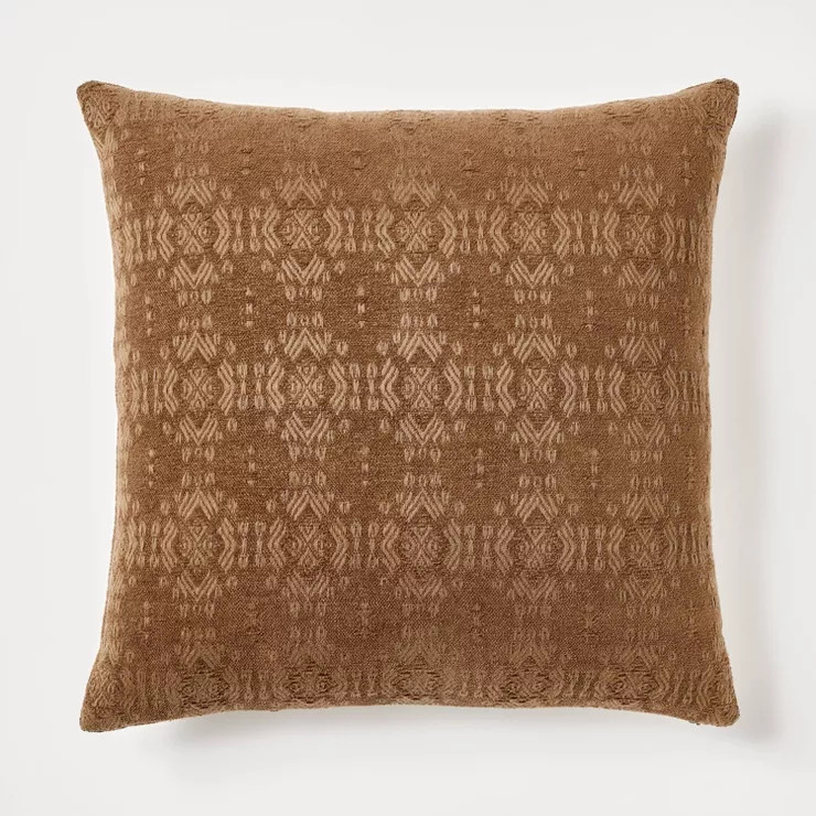 Oversize Chenille Woven Jacquard Square Throw Pillow - Threshold™ designed with Studio McGee | Target