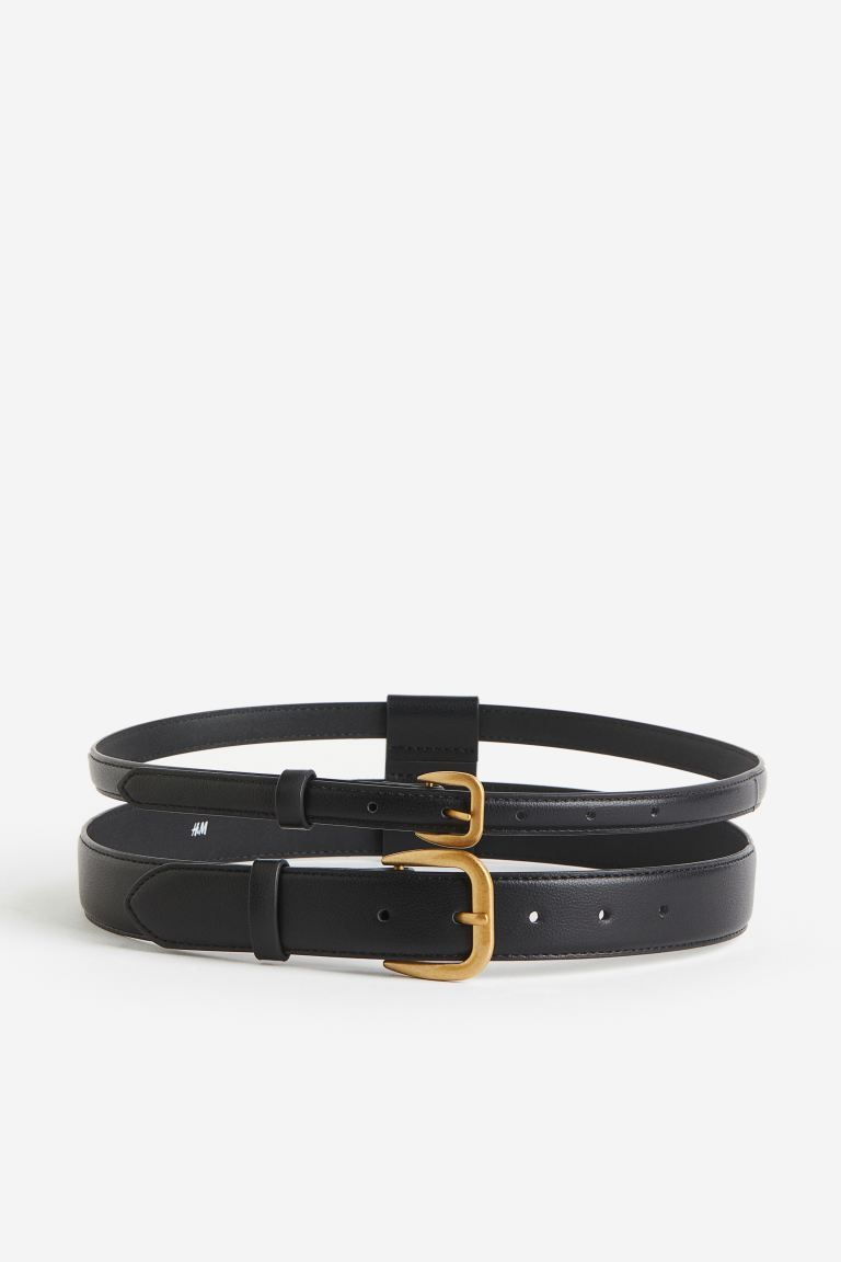 Double Waist Belt - Black - Ladies | H&M US | H&M (US + CA)