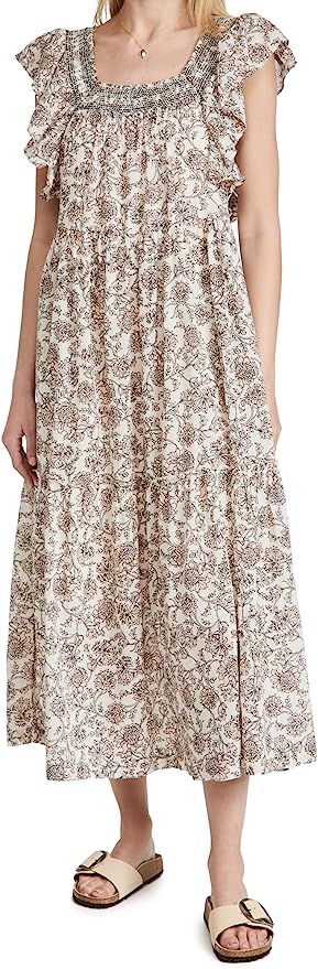 Free People Women's Bonita Printed Midi Dress | Amazon (US)