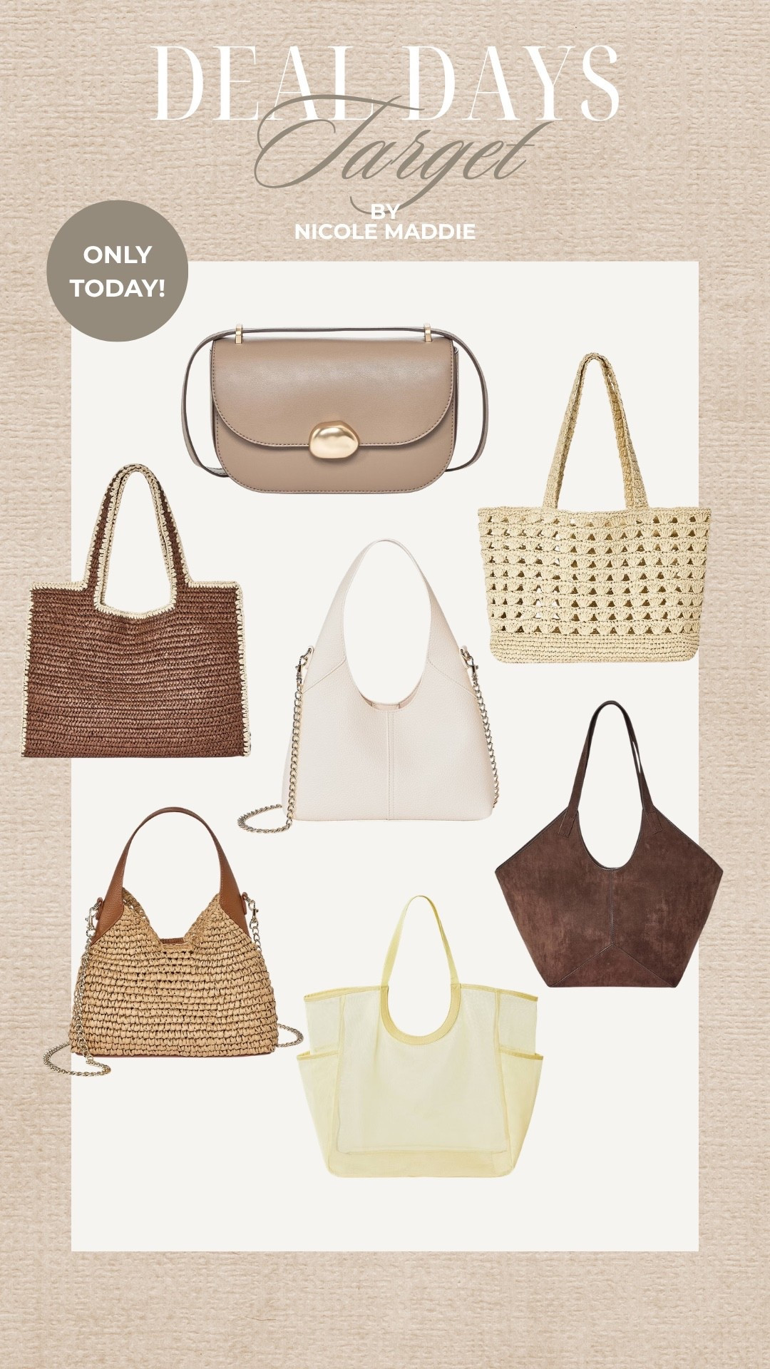 @Target Circle Deal Days today only! Handbags on sale!

Beach bag, purse, summer, travel

#LTKSaleAlert #LTKootd #LTKgrwm