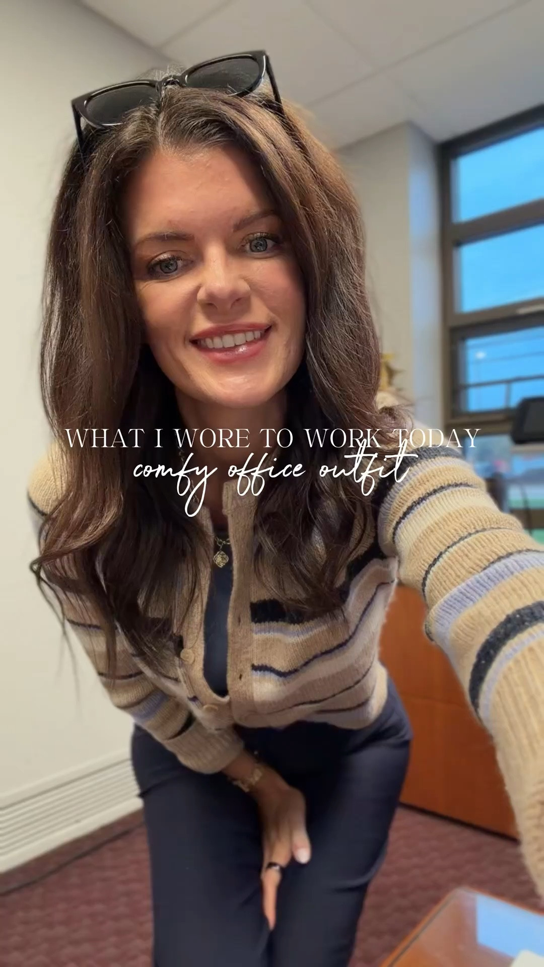 Comfy office outfit 🩵 Abercrombie has some of the cutest sweaters for fall and I absolutely love the colors and stripes on this one!

#LTKWorkwear #LTKootd #LTKSeasonal