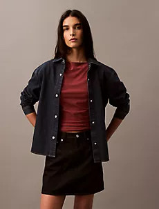Relaxed Denim Button-Down Shirt | Calvin Klein | Calvin Klein (US)
