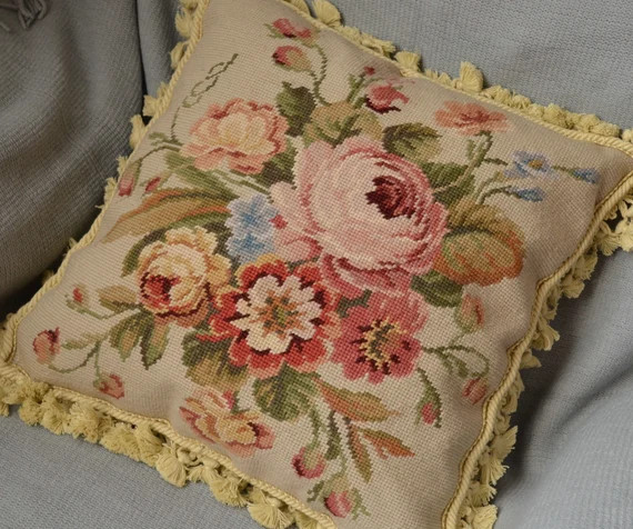 French Country Aubusson Needlepoint Pillow Sham Handmade | Etsy | Etsy (US)