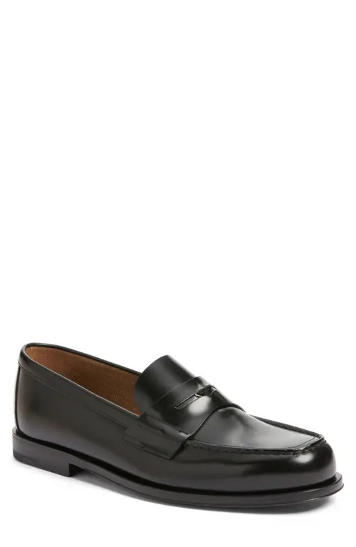 Prada Logo Penny Loafer in Nero at Nordstrom, Size 9.5 | Nordstrom